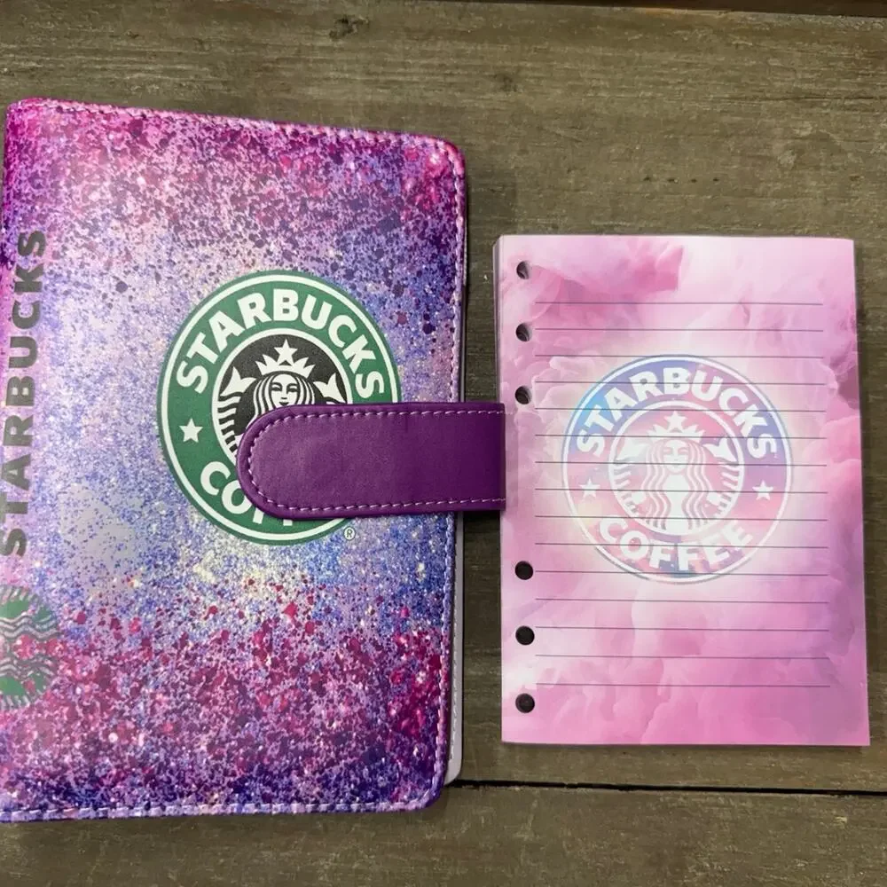 Starbucks A6 6 Ring Binder & Paper